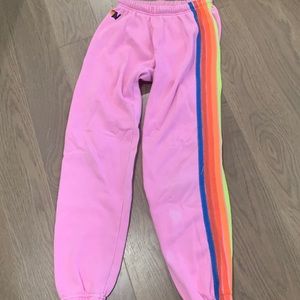 Aviator nation sweatpants, neon pink, neon stripes, PERFECT CONDITION